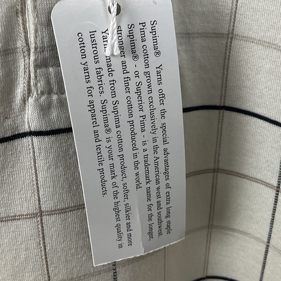 NWT Loews Men’s Cream Supima Cotton Short Sleeve Golf Polo Shirt, Size L - Picture 7 of 10